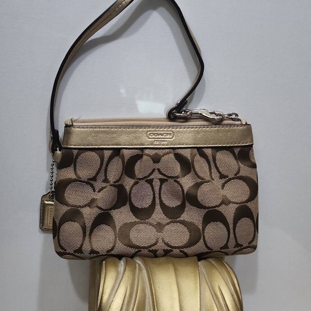Coach Signature Canvas wristlet